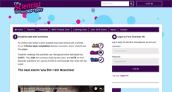 Desktop Screenshot of imascientist.org.uk